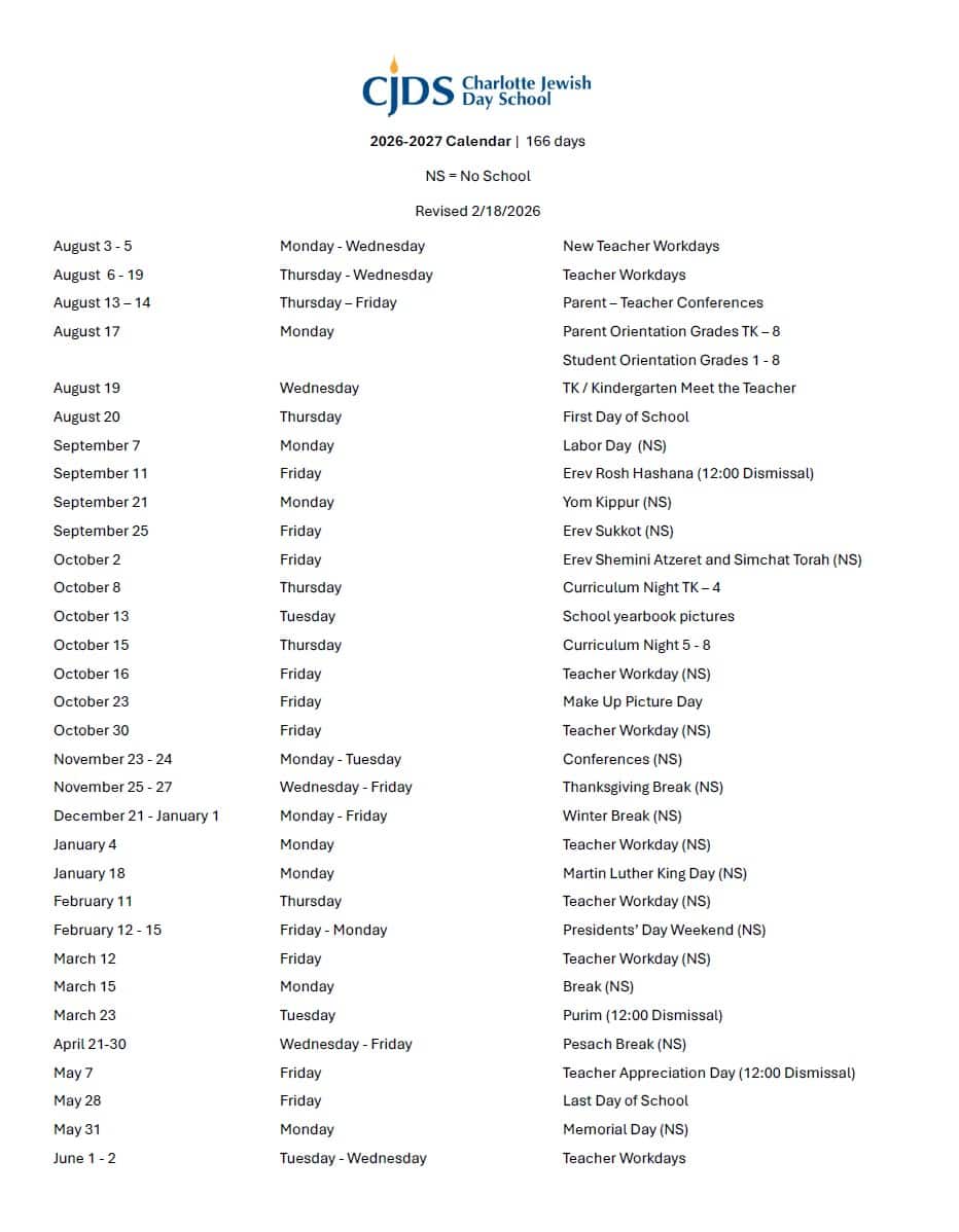 Tentative calendar 2.22.26